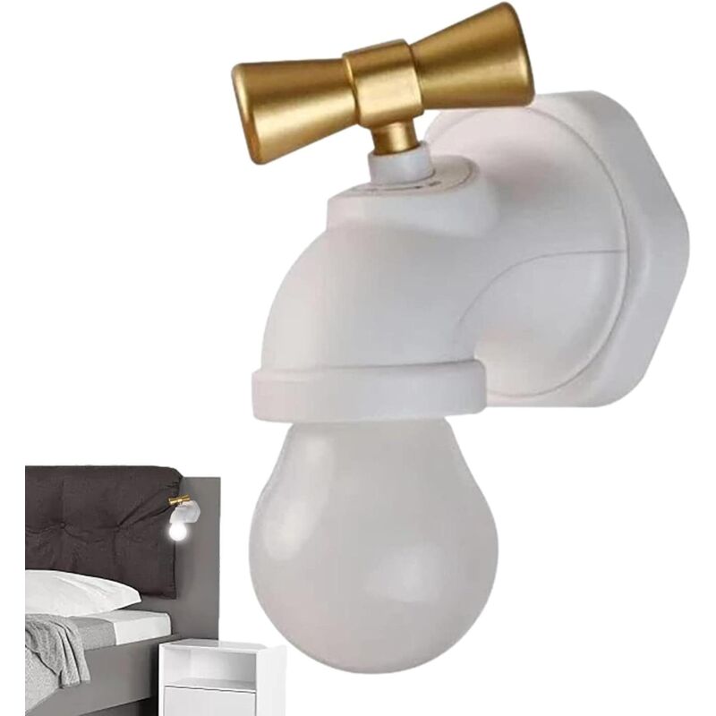 foto del prodotto tonchean luce notturna creativa intelligente con rubinetto, luce a induzione con ricarica usb, luce da comodino a led, luce con controllo vocale