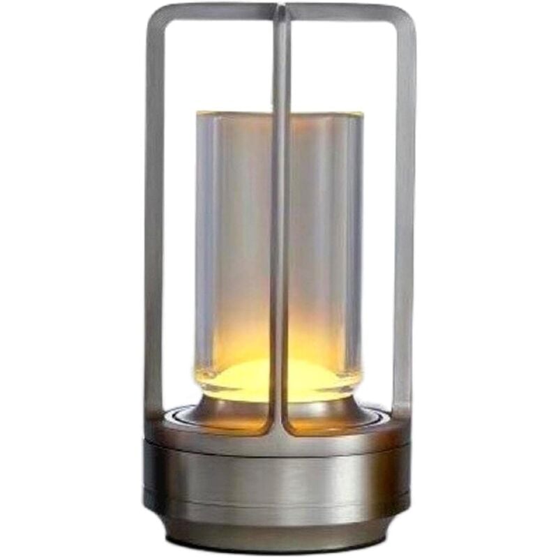 foto del prodotto tonchean luce notturna ricaricabile rgb in stile giapponese con telecomando ambientec touch, 2600 mah, argento