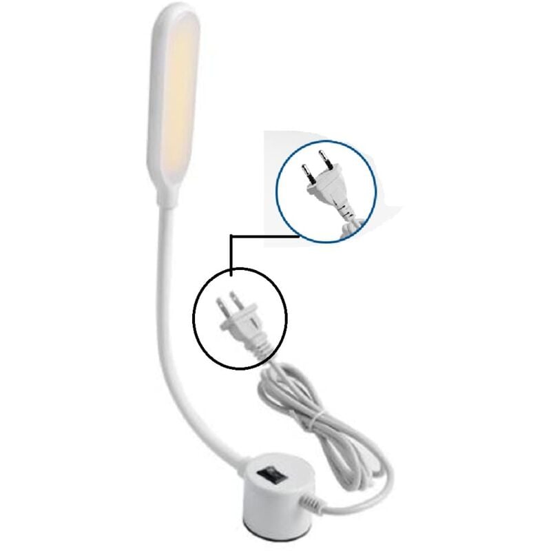 foto del prodotto tonchean luce per macchina da cucire a led da 6 w per cucito, lettura, artigianato, trucco con interruttore a levetta
