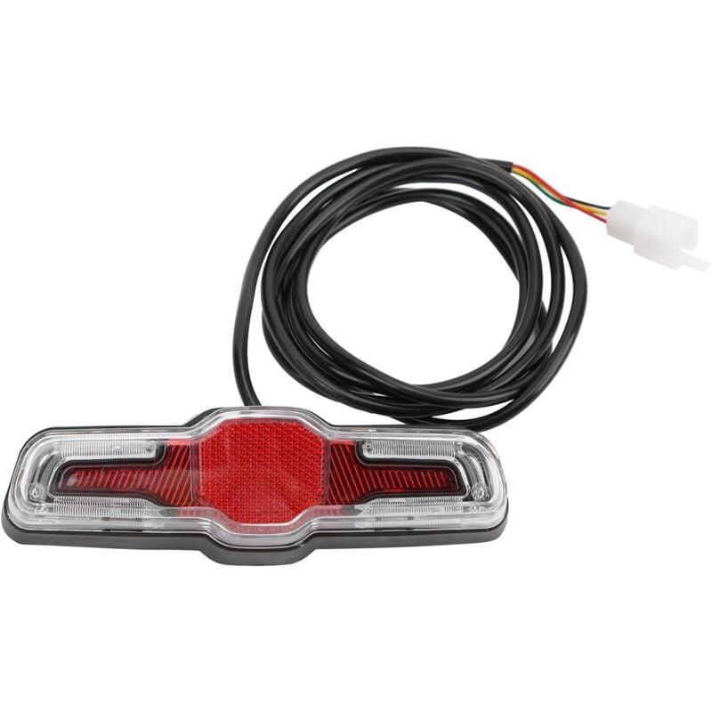 foto del prodotto tonchean luce posteriore per bici elettrica, 5 led abs 36 v 48 v 60 v luce posteriore per bici elettrica per motore nel mozzo accessori per la