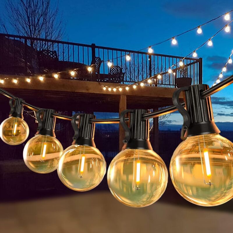 foto del prodotto tonchean luci a led per esterni, 30 m 100 piedi g40 100 4 lampadine di ricambio ip44 impermeabili per decorazioni interne ed esterne