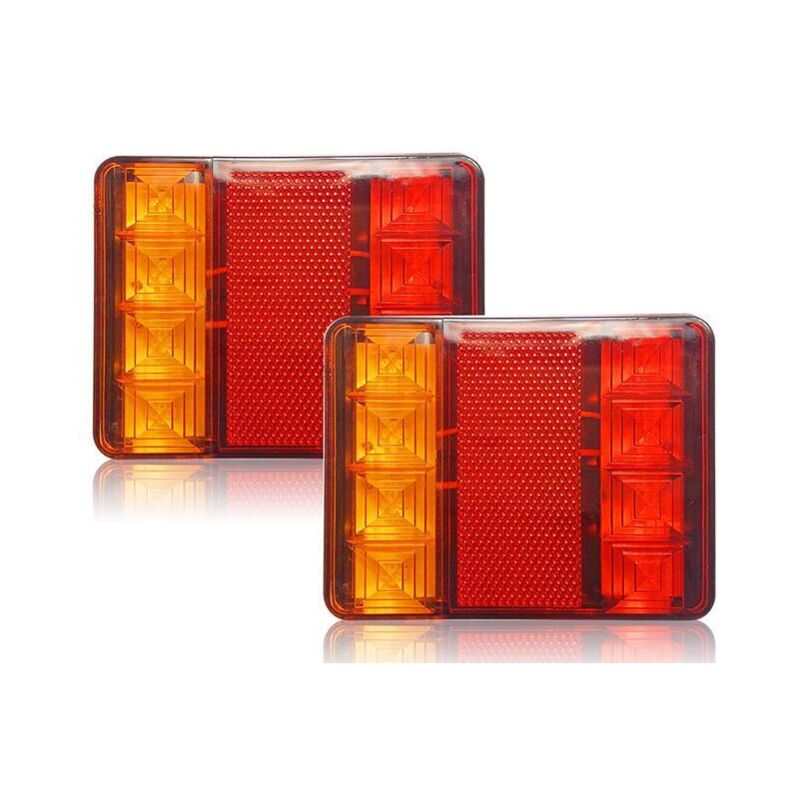 foto del prodotto tonchean luci e catarifrangenti per rimorchi, 2 fanali posteriori a led da 12 v, fanali posteriori multifunzionali per trattori, camion e rimorchi