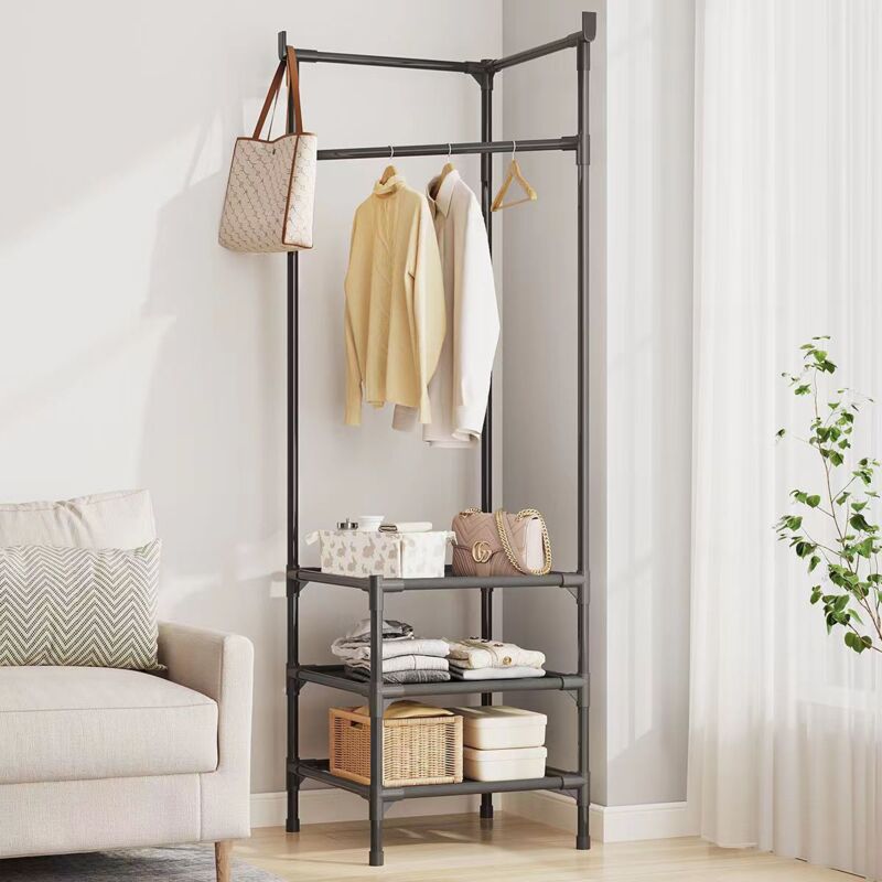 foto del prodotto tonchean mensola, semplice appendiabiti angolare, stendibiancheria, scaffale portaoggetti da pavimento, camera da letto, comodino, stendibiancheria