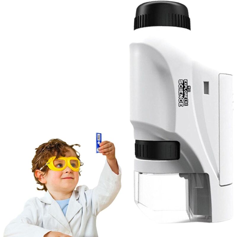 foto del prodotto tonchean microscopio portatile microscopio portatile stemscope microscopio tascabile portatile per bambini con zoom regolabile 60 120x,