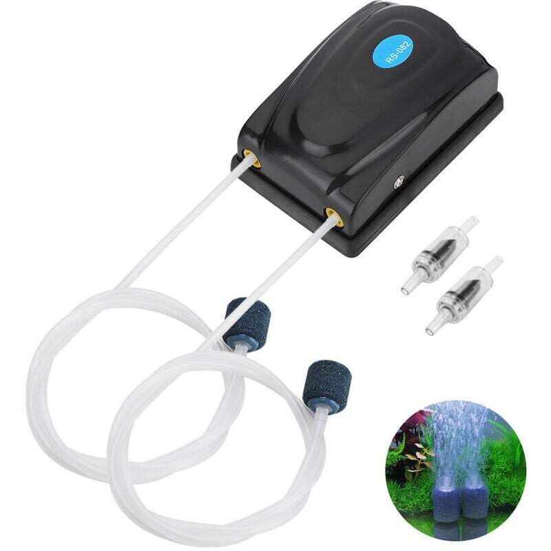 foto del prodotto tonchean mini pompa per acquario da 5 w, gorgogliatore silenzioso per acquario, pompa aeratrice per ossigeno per piccoli acquari, con tubo