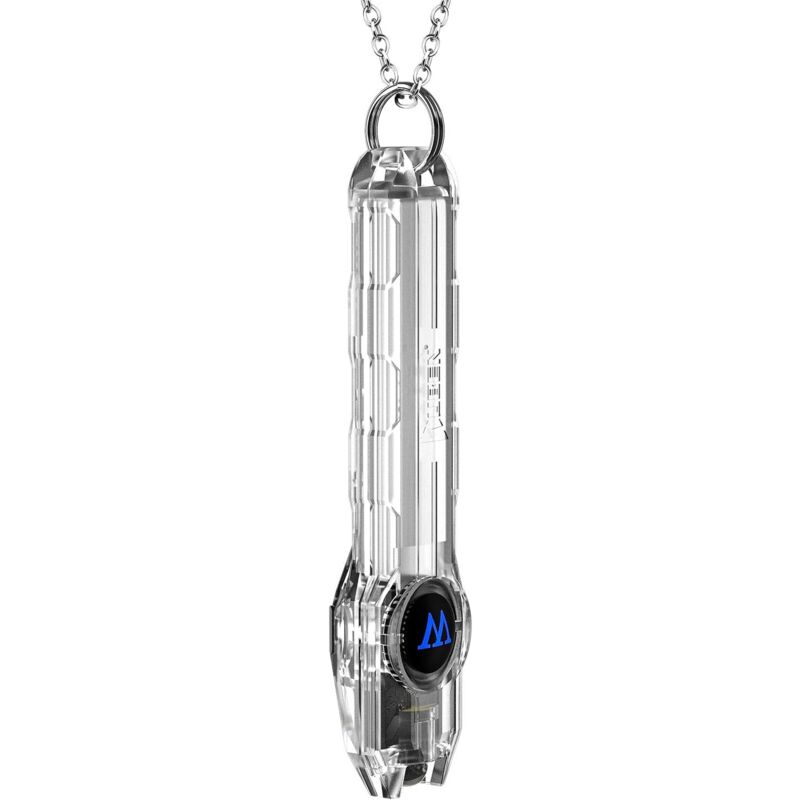foto del prodotto tonchean mini torcia led g1 da 40 lumen, ricaricabile tramite tipo c, piccola torcia portachiavi per campeggio all aperto trasparente 