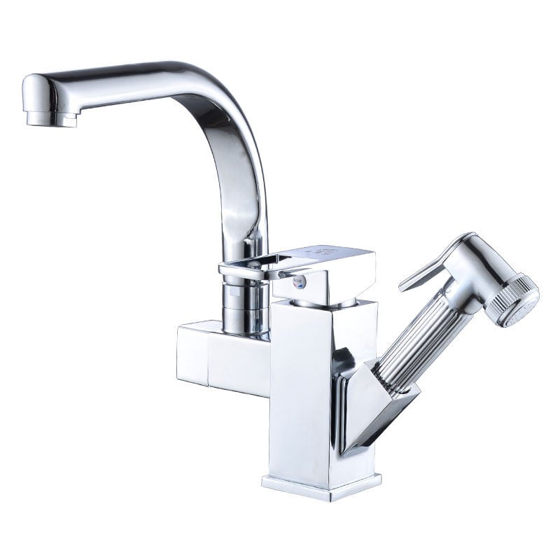 foto del prodotto tonchean miscelatore da cucina con beccuccio estraibile moderno in ottone girevole a 360 rubinetto per lavello estraibile con beccuccio alto