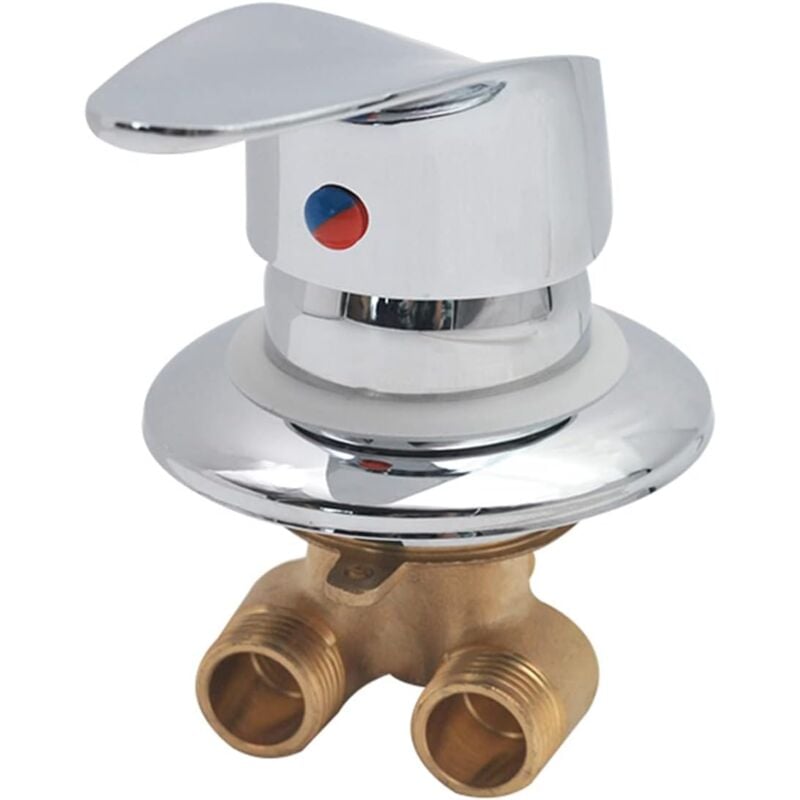 foto del prodotto tonchean - miscelatore per acqua calda e fredda, uscita unidirezionale, filettato/tubolare, rubinetto doccia in ottone elettrolitico, deviatore per doccia, foro grande, cartuccia in ceramica, supporto singolo, d