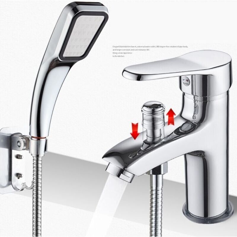 foto del prodotto tonchean miscelatore per doccia rubinetto per doccia a doppio uso caldo e freddo monoforo lega rubinetto per lavabo caldo e freddo con doccia