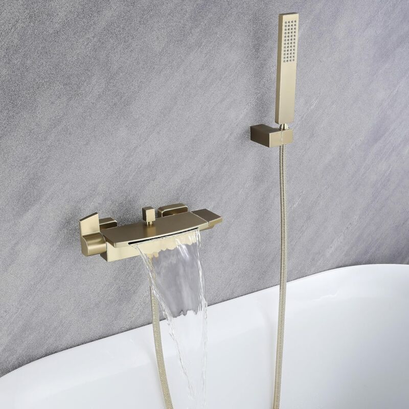 foto del prodotto tonchean miscelatore per vasca da bagno a cascata montato a parete rubinetto per vasca da bagno soffione doccia a cascata montato a parete