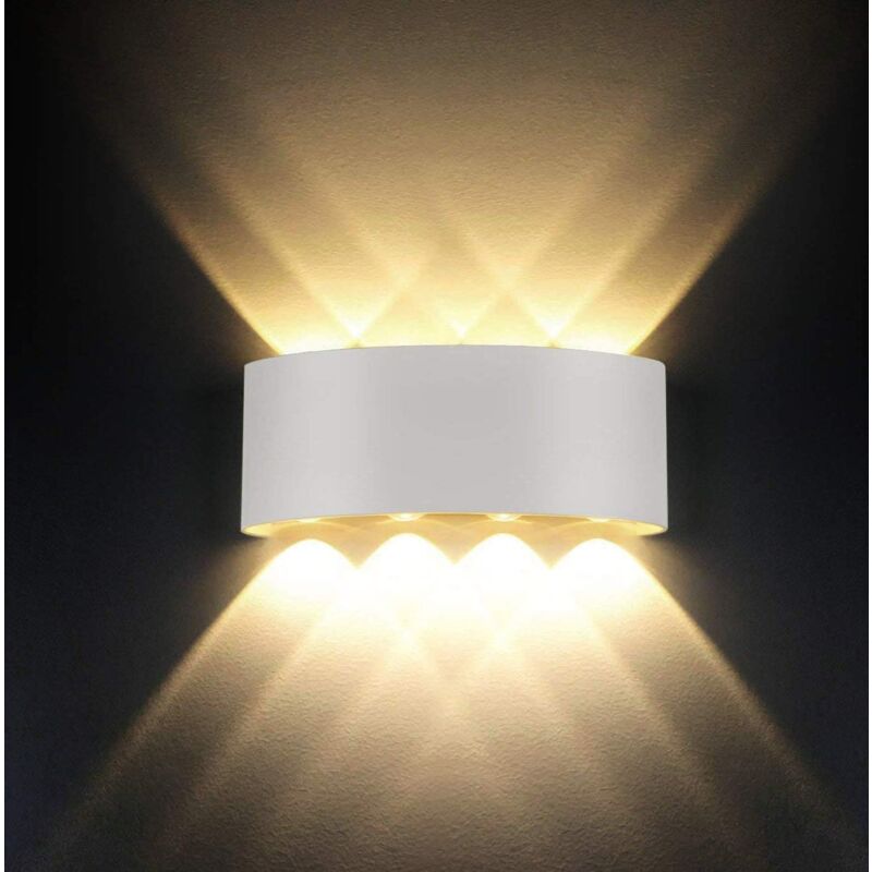 foto del prodotto tonchean moderna applique da parete impermeabile ip65 8w led in alluminio per interni lampada da parete per soggiorno camera da letto corridoio