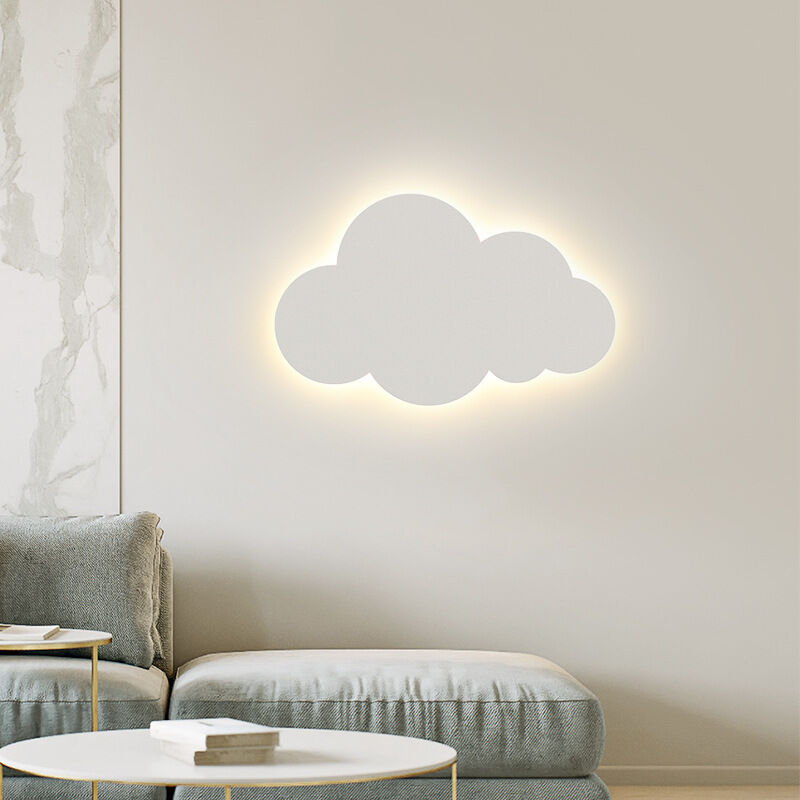 foto del prodotto tonchean moderna lampada da parete per interni paralume in acrilico con led integrati cambio di luce a tre colori