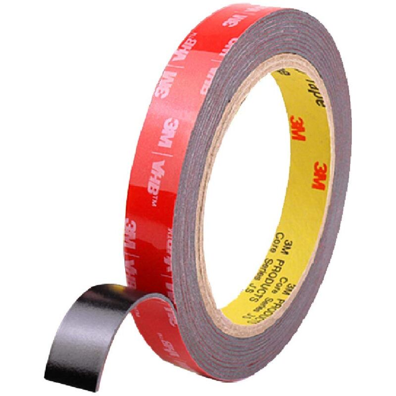 foto del prodotto tonchean nastro adesivo biadesivo vhb extra forte per montaggio, resistente all acqua e alle alte temperature, 0,5 cm x 5 m x 1,1 mm di spessore
