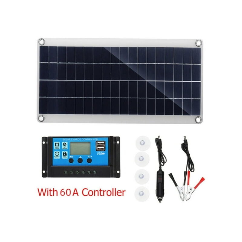 foto del prodotto tonchean pannelli solari da 300 watt, kit completo di pannelli solari portatili per camper con controller da 60 a