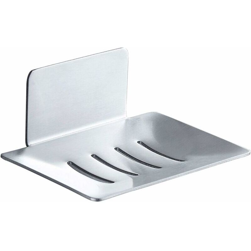 foto del prodotto tonchean portasapone da parete, portasapone adesivo per doccia, portasapone in metallo senza foratura per bagno, porta spugna da cucina argento