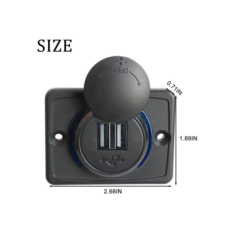 foto del prodotto tonchean presa usb 12v, porta usb 12v, doppia presa usb 12v per camper, caricabatteria per auto usb 3.1a, caricabatteria usb per auto, autobus,