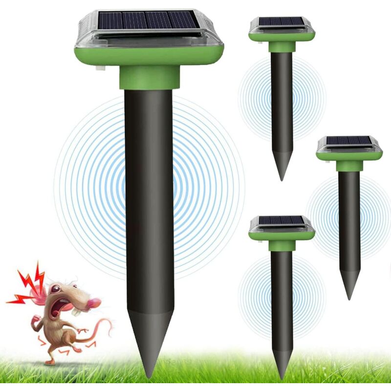 foto del prodotto tonchean repellenti per talpe, repellente solare per talpe, repellente ultrasonico per serpenti, confezione da 4, repellente ultrasonico per talpe