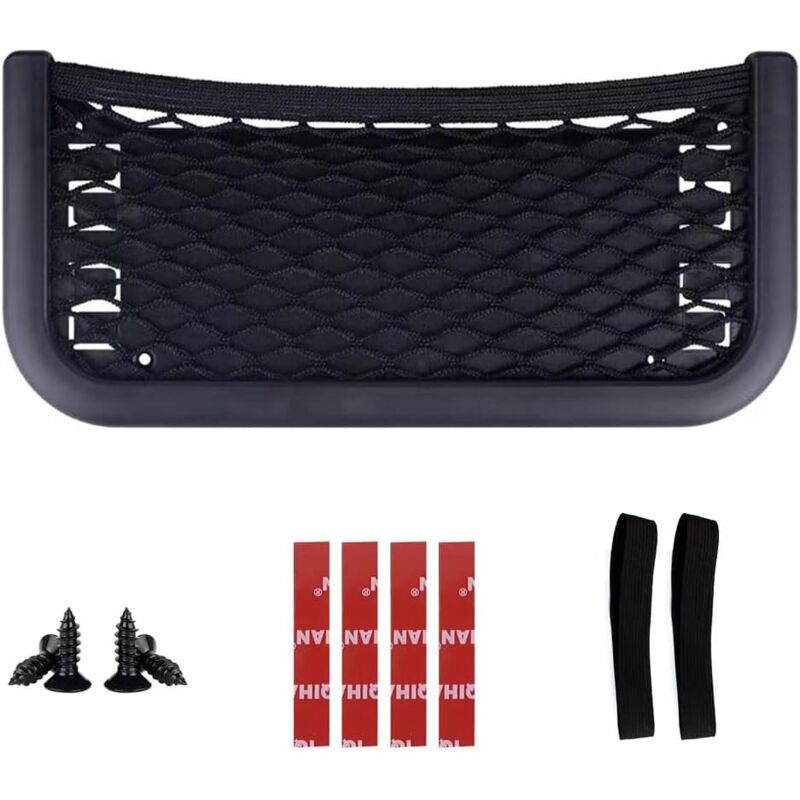foto del prodotto tonchean rete portaoggetti per auto, tre modalit di installazione, borsa organizer multifunzionale per utensili, camper, barche e casa