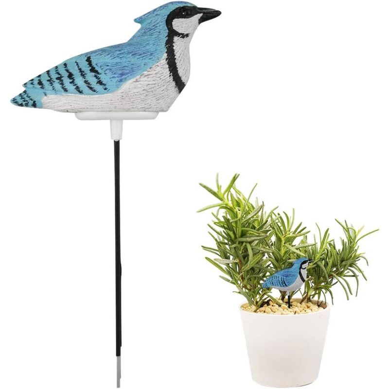 foto del prodotto tonchean rilevatore di umidit mini rilevatore di umidit intelligente del terreno adatto per fiori e piante in vaso, forma di uccello 90180mm blu