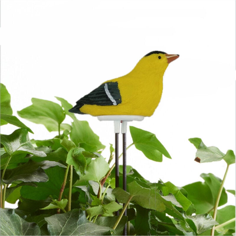 foto del prodotto tonchean rilevatore di umidit mini rilevatore intelligente di umidit del terreno adatto per fiori e piante in vaso, forma di uccello 90180mm