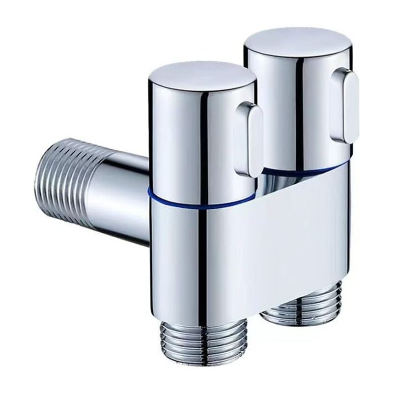 foto del prodotto tonchean rubinetto a doppio controllo g1 2 2,5 cm, valvola triangolare, soffione doccia per wc, rubinetto per lavabo