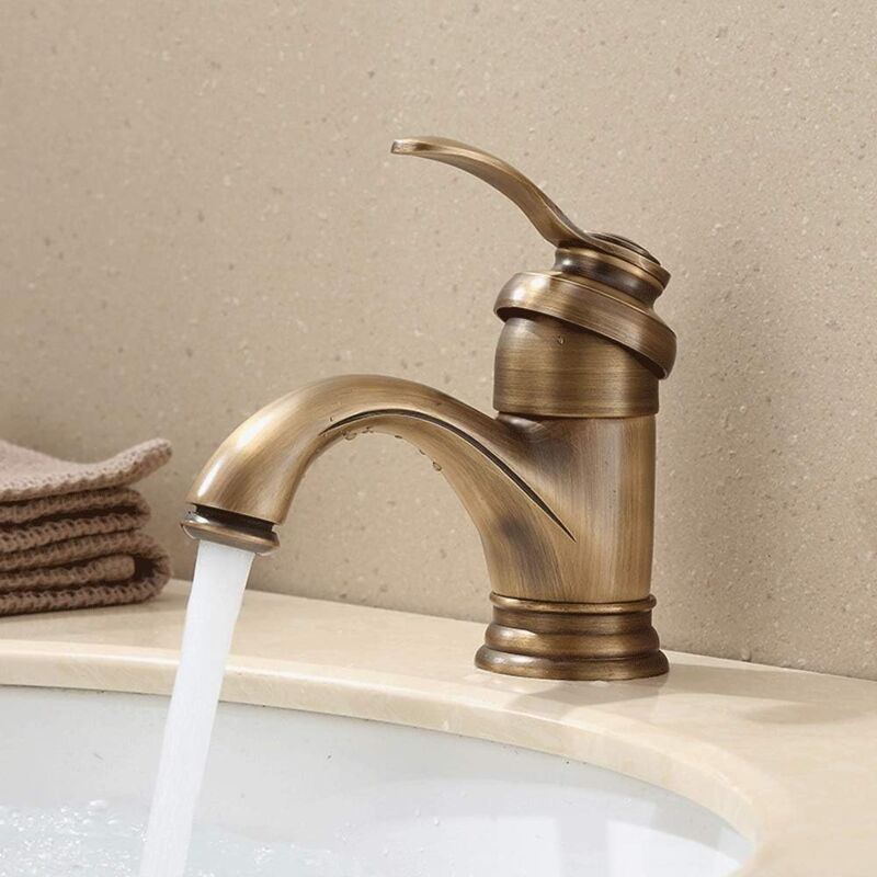 foto del prodotto tonchean rubinetto antico in stile europeo, rubinetto caldo freddo di alta qualit sopra il rubinetto dell acqua del lavabo
