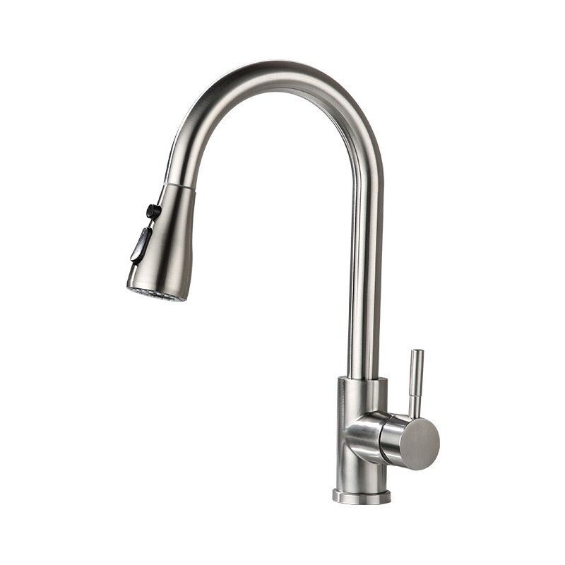 foto del prodotto tonchean rubinetto da cucina con beccuccio estraibile, miscelatore da cucina in acciaio inox, rubinetto da cucina girevole a 360 , finitura