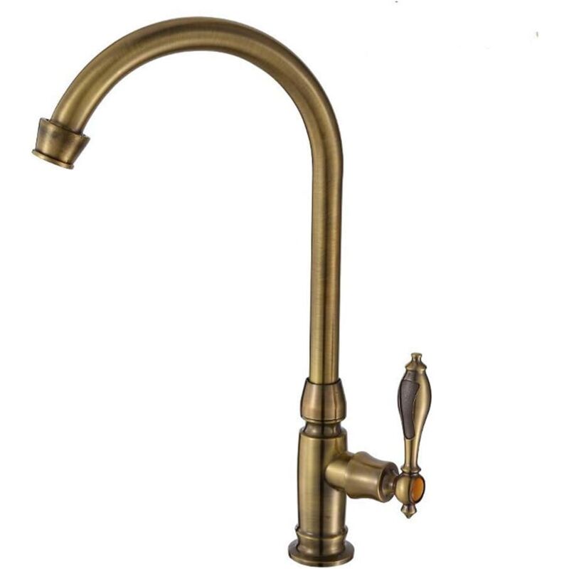 foto del prodotto tonchean rubinetto da cucina con maniglia singola, rubinetto per lavello da cucina senza piombo, girevole a 360 gradi, con arco alto, miscelatore