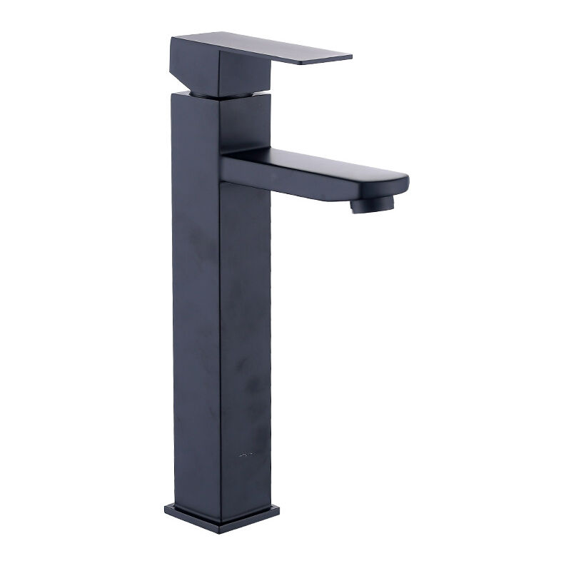 foto del prodotto tonchean rubinetto miscelatore monoforo per lavabo con beccuccio alto nero rubinetto per lavandino in rame miscelatore per acqua calda e fredda per