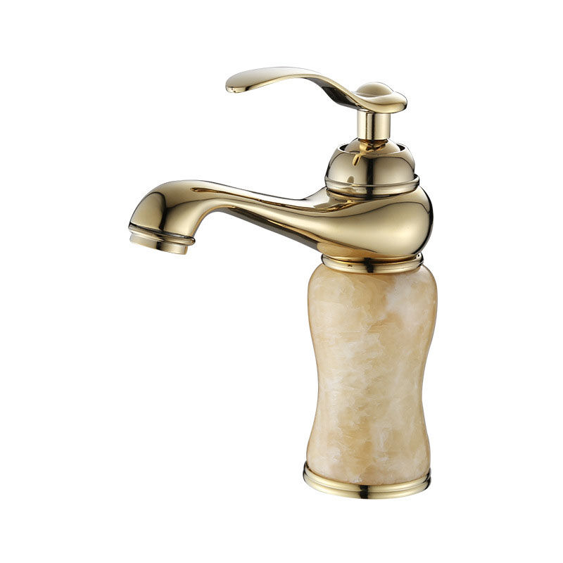 foto del prodotto tonchean rubinetto per lavabo vintage, miscelatore per lavello da cucina, rubinetto per acqua calda e fredda in pietra topazio