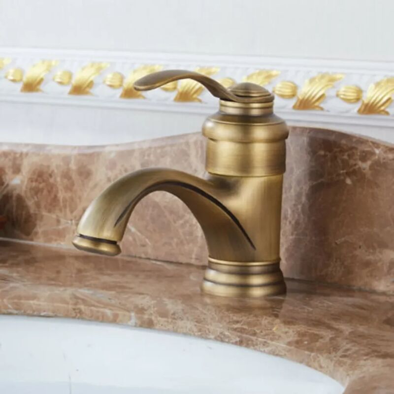 foto del prodotto tonchean rubinetto per lavandino del bagno, rubinetto per lavabo, miscelatore monocomando, stile antico