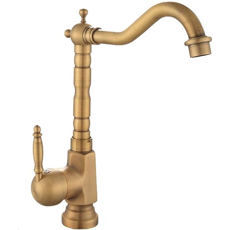 foto del prodotto tonchean rubinetto per lavandino, rubinetto per acqua calda e fredda in ottone antico, miscelatore per lavabo da bagno in bronzo verde, maniglia