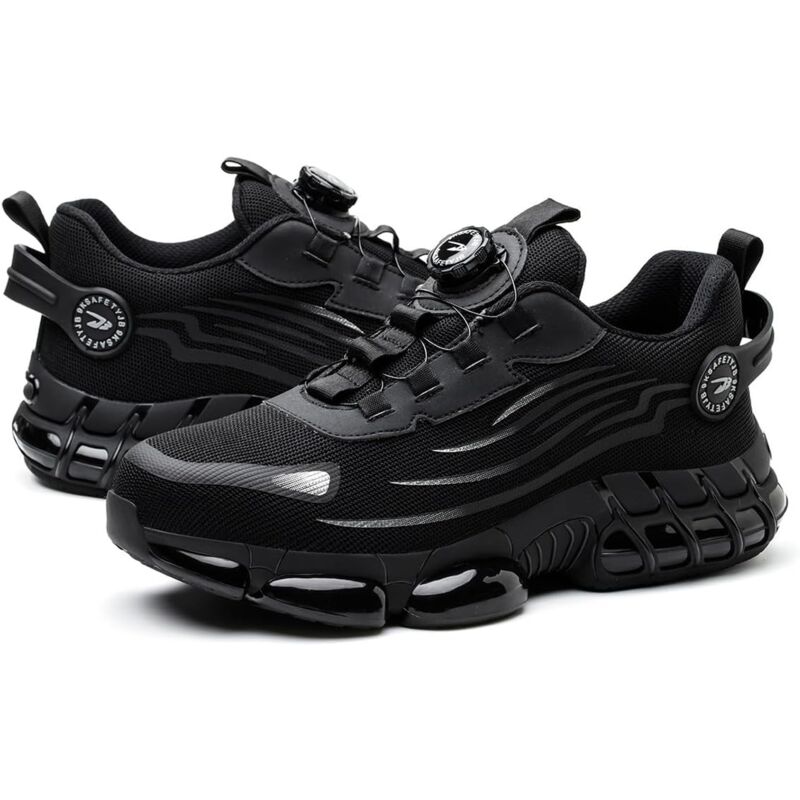 foto del prodotto tonchean scarpe antinfortunistiche anti sfondamento e anti perforazione, scarpe antinfortunistiche con lacci e fibbia girevole, scarpe