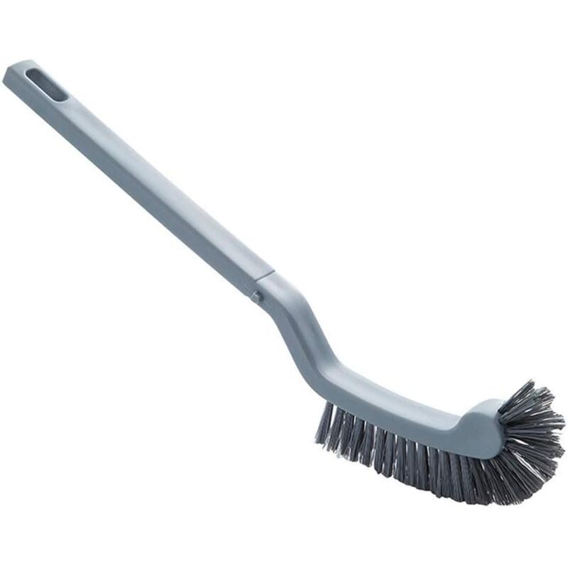 foto del prodotto tonchean scopino per wc curvo in plastica, manico lungo, robusto, per la decontaminazione e la pulizia, accessorio per wc grigio