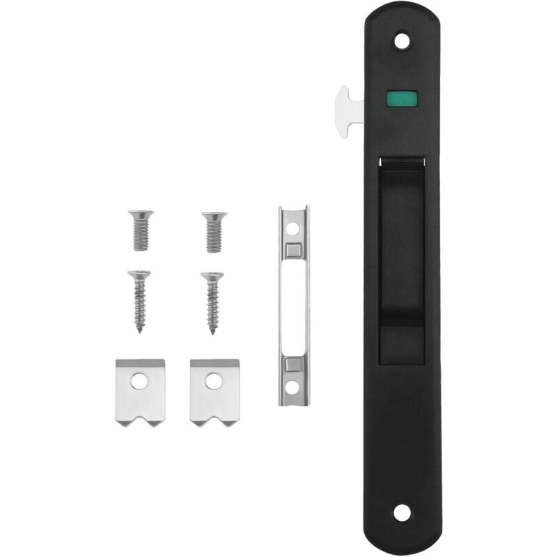 foto del prodotto tonchean serratura a un lato in acciaio inossidabile, gancio per porta scorrevole, finestra, pomolo moderno per porta mobile, serratura a due lati