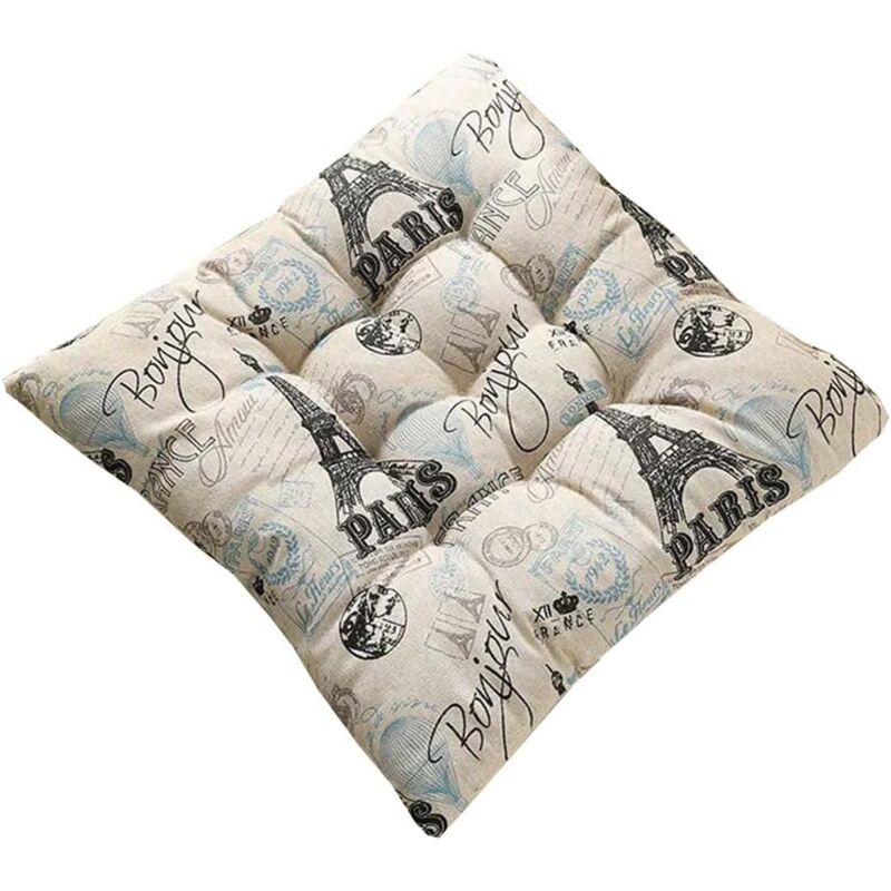 foto del prodotto tonchean set di 2 cuscini per sedia, quadrati rotondi, cuscino spesso per seduta, cuscino decorativo imbottito, cuscino da giardino per sedia da