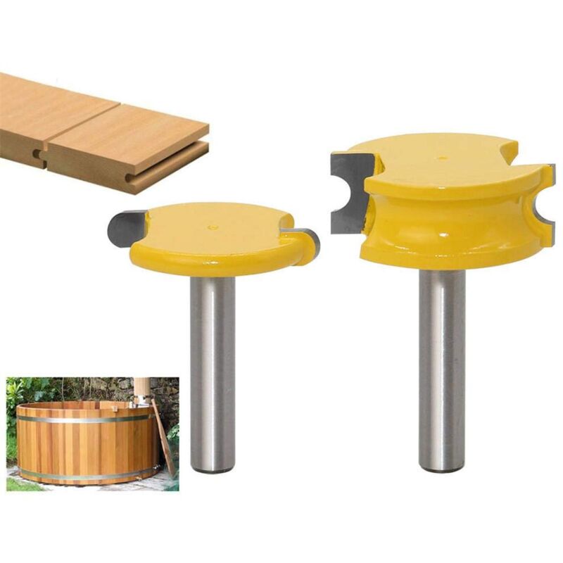 foto del prodotto tonchean set di 2 punte per fresatrice per legno da 8 mm, punte per fresatrice per legno a forma di arco, frese per scanalature davvero versatili