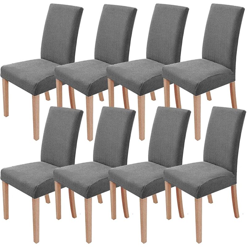 foto del prodotto tonchean set di 8 coprisedie elastici per sedie da pranzo, sfoderabili e lavabili, coprisedie elastici moderni, decorazione per ufficio, banchetto,