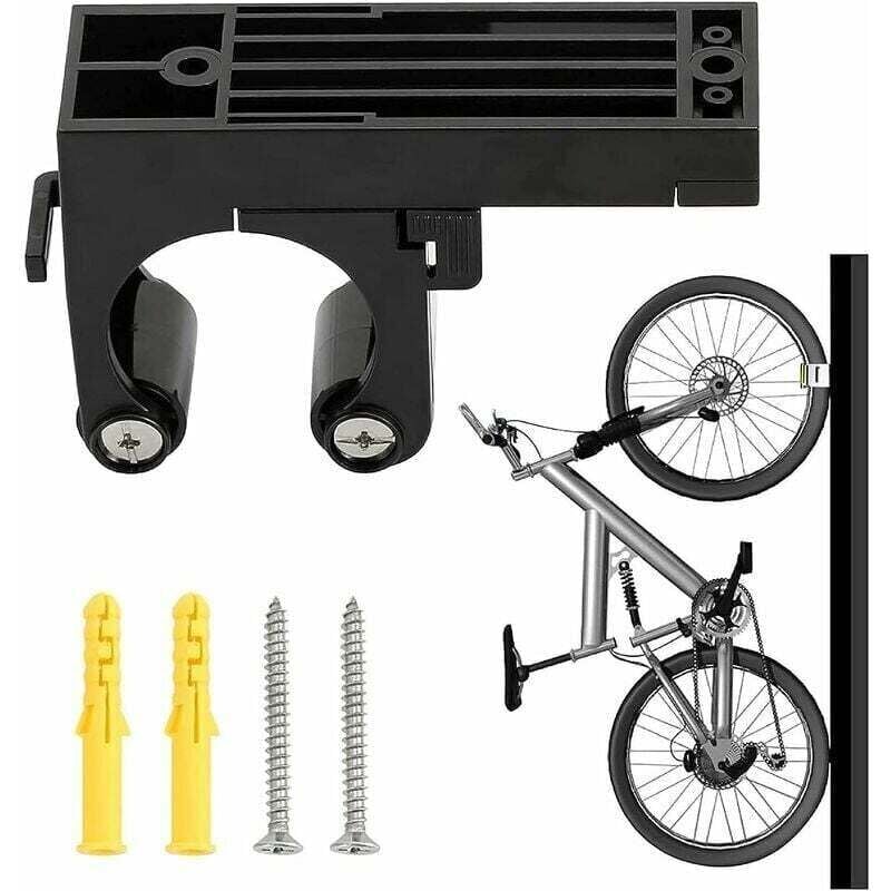 foto del prodotto tonchean sistema di stoccaggio per biciclette, clip di parcheggio regolabile per mountain bike, fibbia di parcheggio salvaspazio, nero