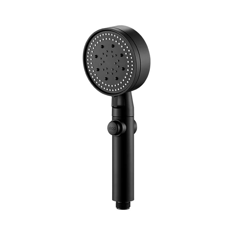 foto del prodotto tonchean soffione doccia a risparmio idrico nero, 5 modalit , doccia ad alta pressione regolabile, arresto one touch, massaggio ad acqua,