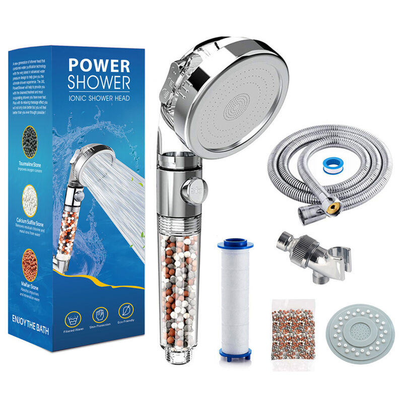 foto del prodotto tonchean soffione doccia portatile con filtro, filtro doccia per risparmio idrico, aiuta la pelle secca e pruriginosa, rimuove cloro e fluoro,