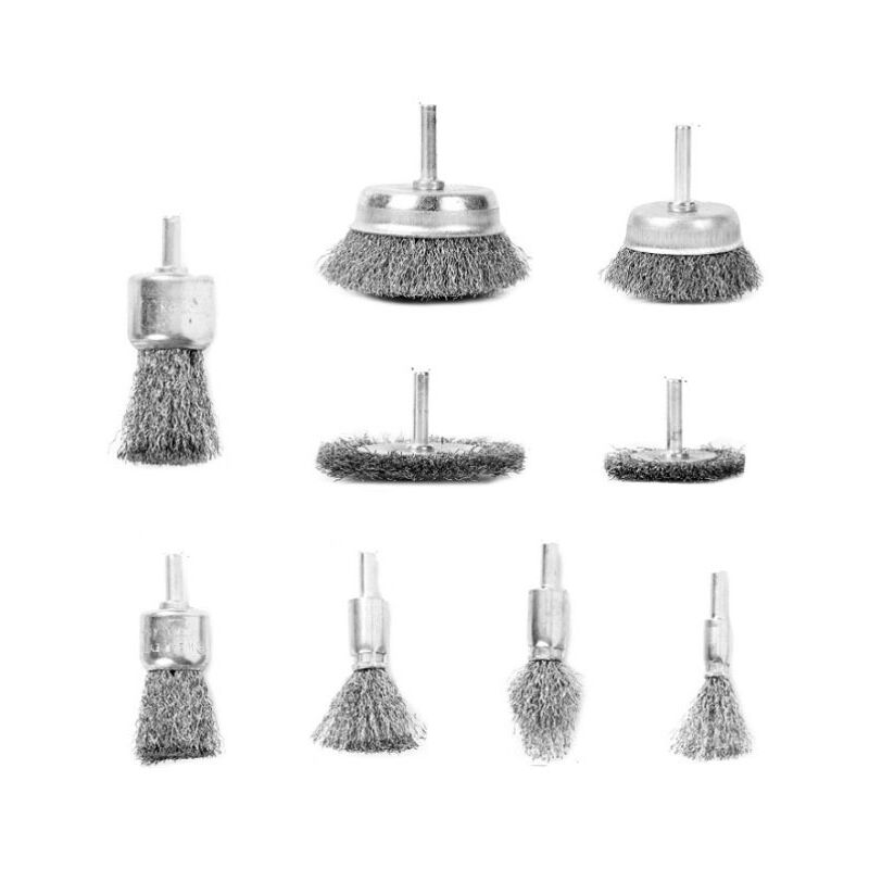 foto del prodotto tonchean spazzola metallica, spazzola per trapano, set di spazzole metalliche, set di spazzole per trapano da 9 pezzi, dischi, spazzola per