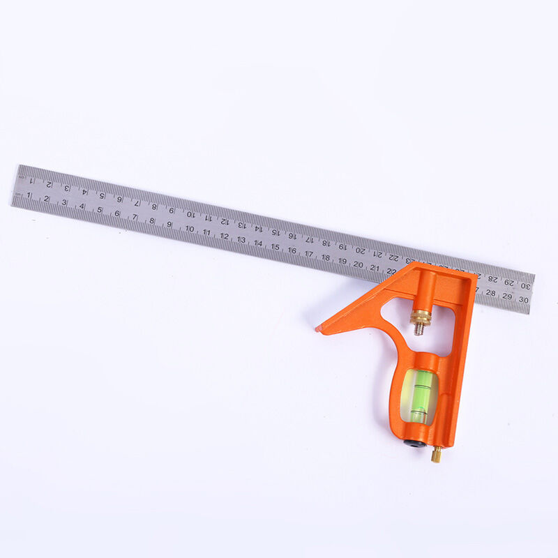 foto del prodotto tonchean squadra combinata metrica universale da 300 mm, squadra combinata in metallo precisa con battuta e strumento di tracciatura, strumento di