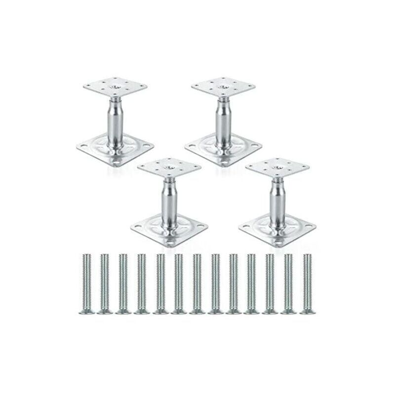 foto del prodotto tonchean staffa per colonna zincata regolabile da 100 150 mm, supporto per tetto per impieghi gravosi confezione da 4