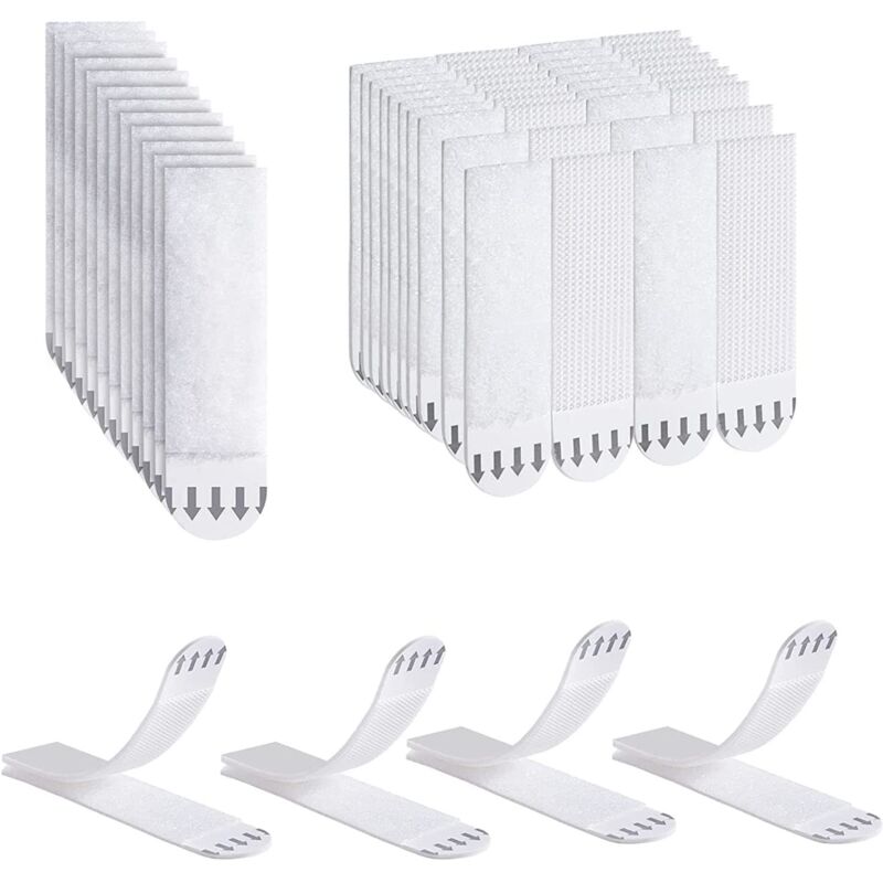foto del prodotto tonchean strisce per appendere quadri, 32 paia 64 strisce , strisce adesive resistenti per appendere quadri, nessuna perforazione richiesta