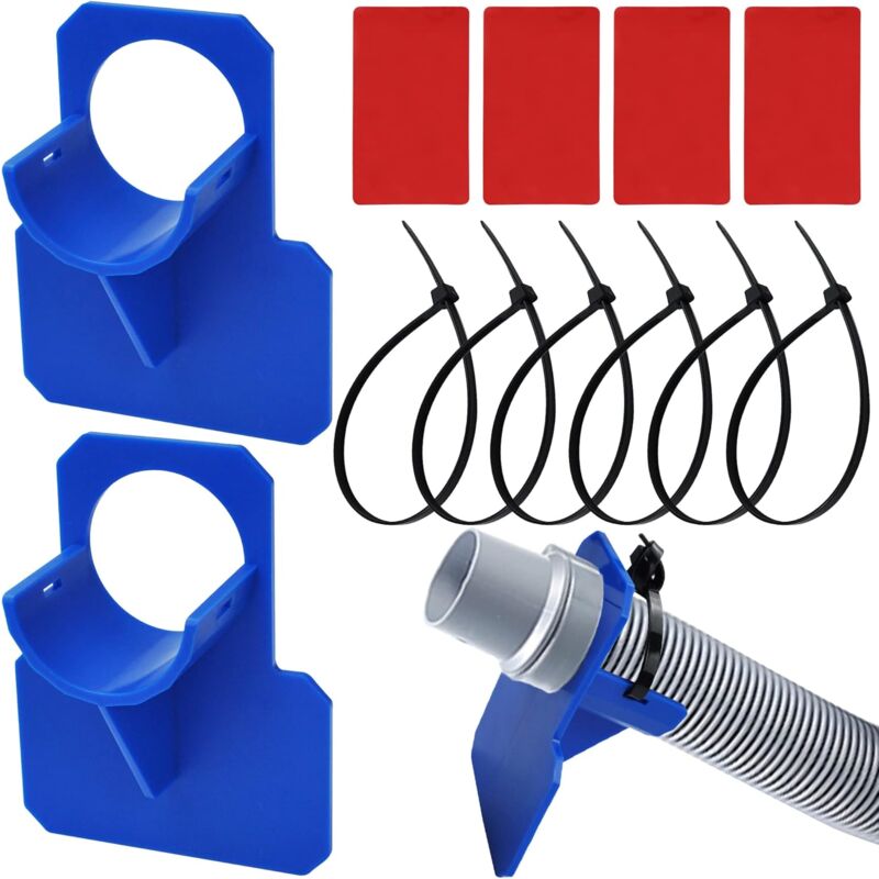 foto del prodotto tonchean supporti per tubi flessibili in plastica per piscina, supporto per tubi dell acqua per piscina fuori terra, con 4 colle e 6 fascette,