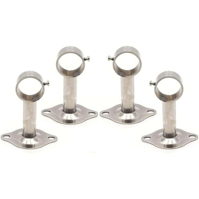 foto del prodotto tonchean supporto per asta per tende, 4 pezzi supporto per asta per tende, supporto per asta per tende da parete, utilizzato per installare aste