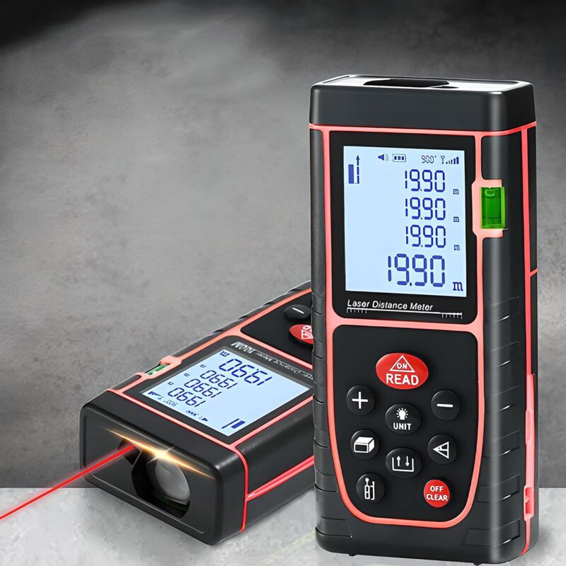 foto del prodotto tonchean telemetro laser digitale con 2 batterie e fondina, dispositivo di misurazione della distanza, 40 m, retroilluminazione lcd, numerose