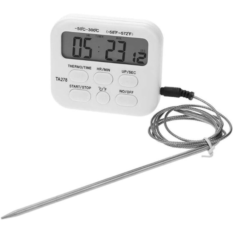 foto del prodotto tonchean termometro igrometro digitale lcd termometro elettronico, termometro per alimenti con sonda