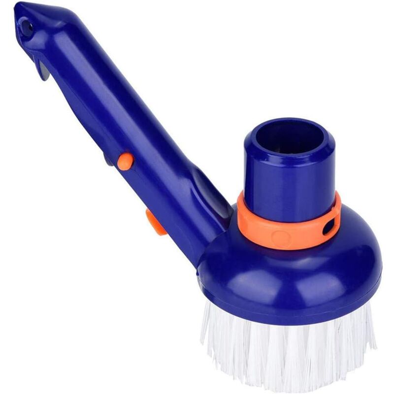 foto del prodotto tonchean testa di aspirazione per piscina appesantita con spazzole inferiori in nylon per piscine, testa di aspirazione per piscina curva blu e